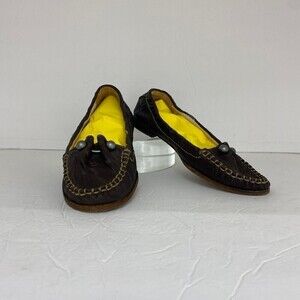 Lucchese Boot Co Women's Brown Leather Loafers Shoes Size 6.5 M
